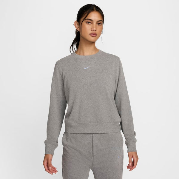 Sudadera de French Terry con cuello redondo para mujer Nike Dri-FIT One - Gris