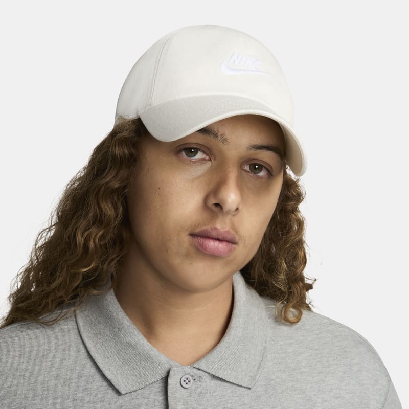 Gorra desestructurada Futura Wash Nike Club - Blanco