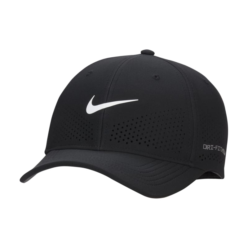 Gorra SwooshFlex estructurada Nike Dri-FIT ADV Rise - Negro