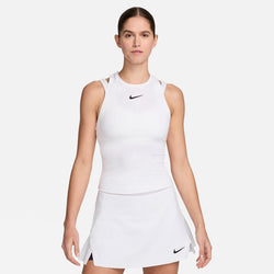 Camiseta de tirantes de tenis Dri-FIT para mujer NikeCourt Slam - Blanco