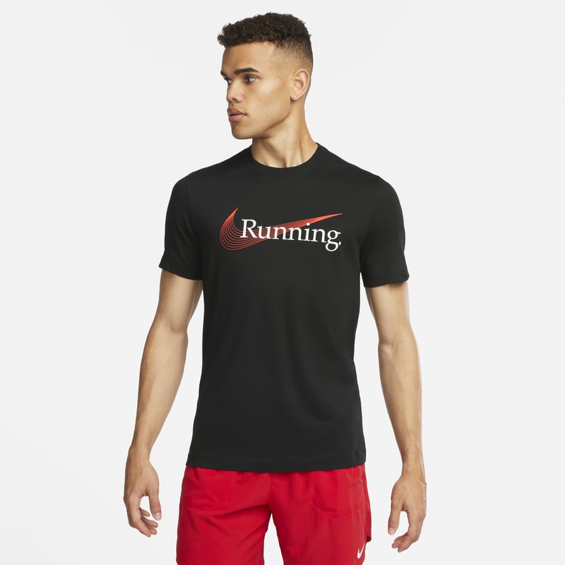 Playera de correr para hombre Nike Dri-FIT - Negro