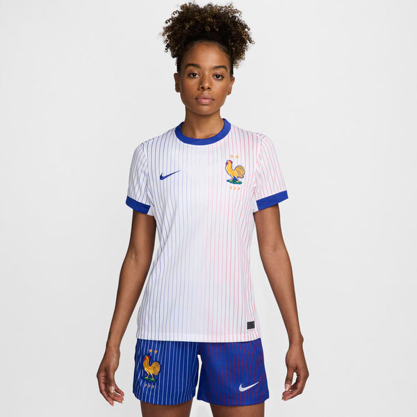 Jersey de fútbol Nike Dri-FIT Replica de la FFF (selección masculina) visitante 2024/25 Stadium para mujer - Blanco