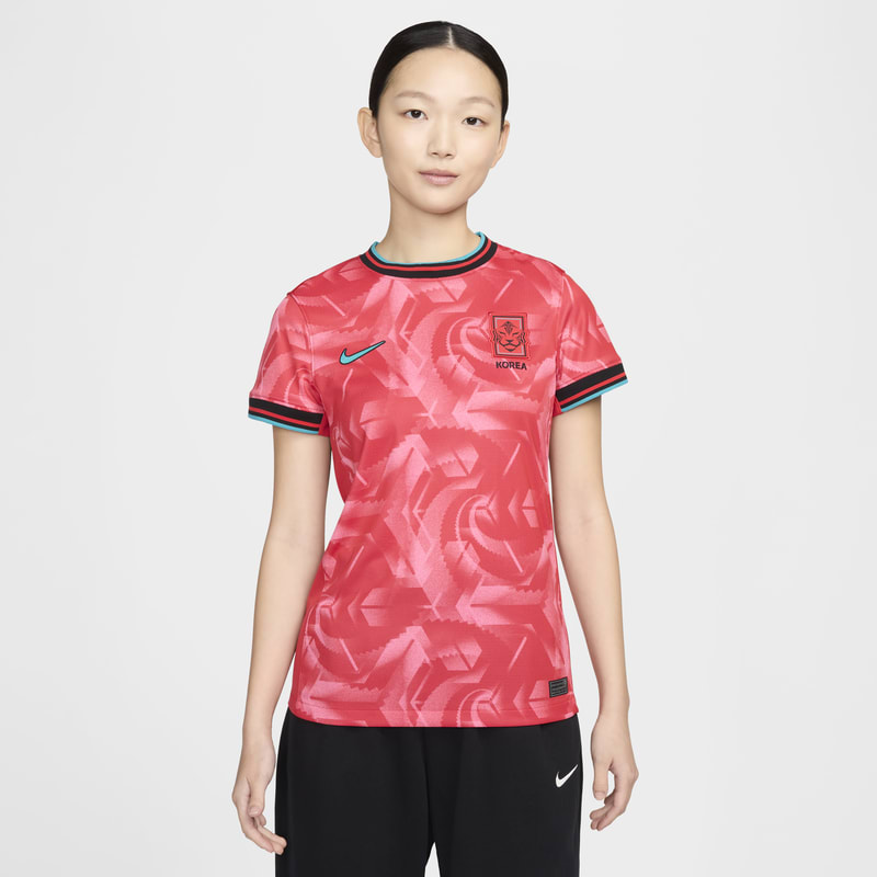 Jersey de fútbol Nike Dri-FIT Replica de Corea local 2024 Stadium para mujer - Rojo