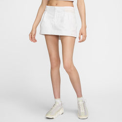 Minifalda de lona de tiro bajo para mujer Nike Sportswear - Blanco