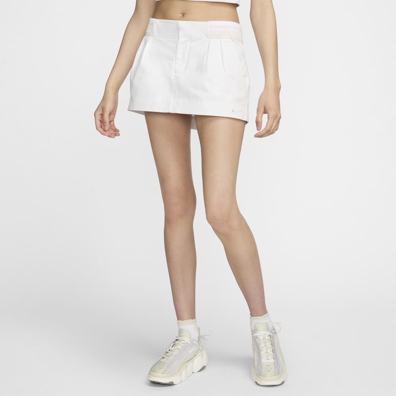 Minifalda de lona de tiro bajo para mujer Nike Sportswear - Blanco