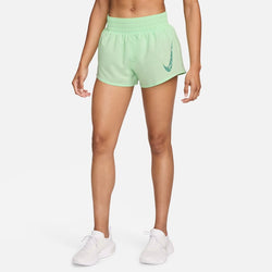 Shorts Dri-FIT de tiro medio de 8 cm con forro de ropa interior para mujer Nike One - Verde