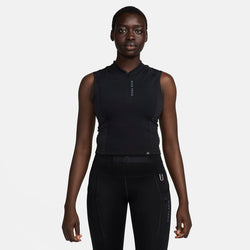 Camiseta de tirantes de correr Dri-FIT con cierre de un cuarto para mujer Nike Trail - Negro