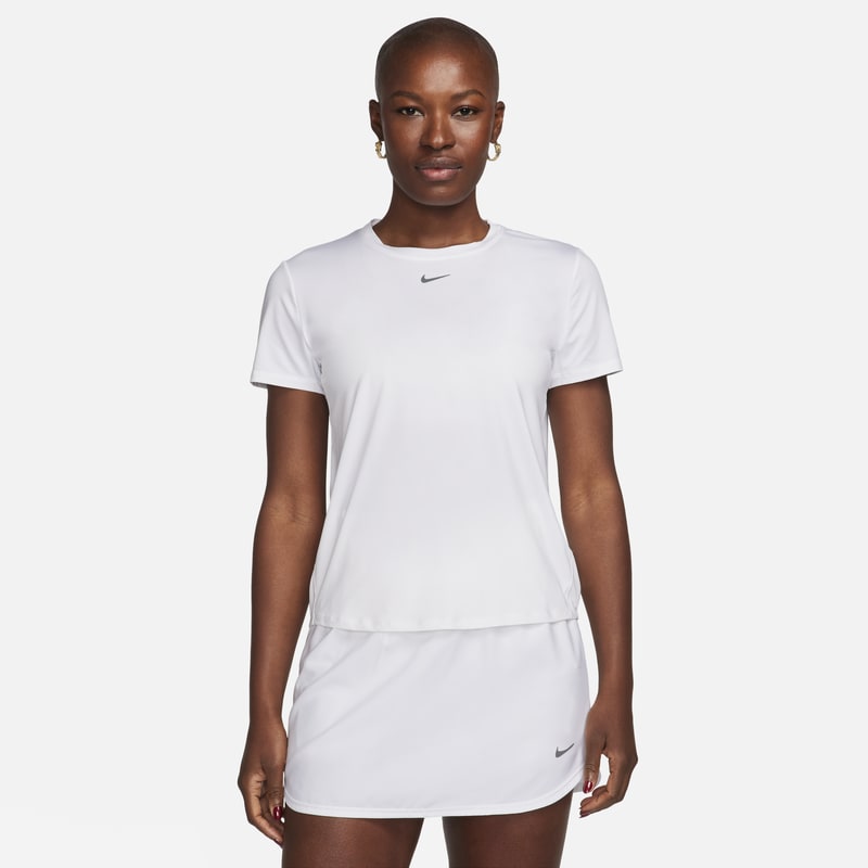 Playera de manga corta Dri-FIT para mujer Nike One Classic - Blanco