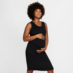 Vestido de tejido Knit Dri-FIT de ajuste slim para mujer (maternidad) Nike (M) - Negro