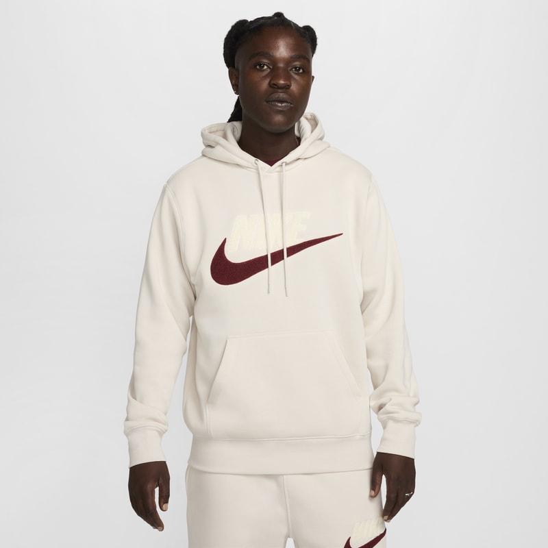 Sudadera con gorro sin cierre para hombre Nike Club Fleece - Marrón