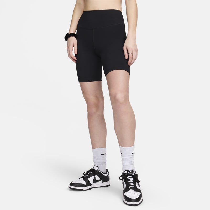 Shorts de ciclismo de tiro alto de 20 cm para mujer Nike One - Negro