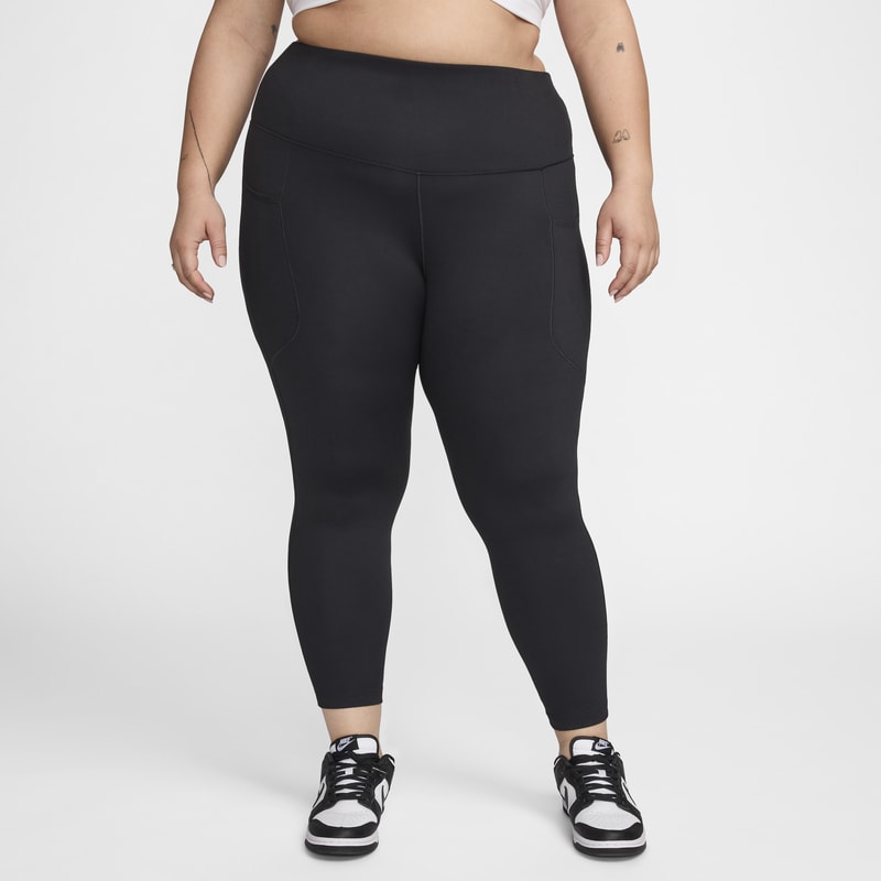 Nike talla grande - Leggings de tiro alto de 7/8 con bolsillos para mujer One - Negro