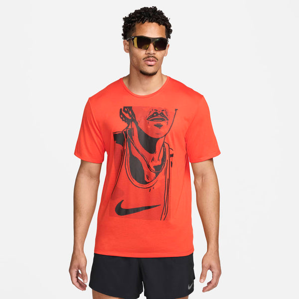 Playera de correr de manga corta para hombre Nike Rise 365 Run Energy - Rojo