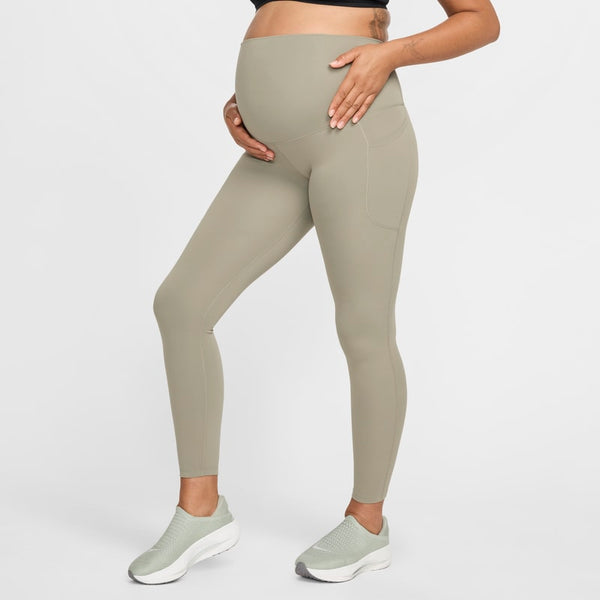 Leggings de maternidad de tiro alto de 7/8 con bolsillos para mujer Nike (M) One - Verde