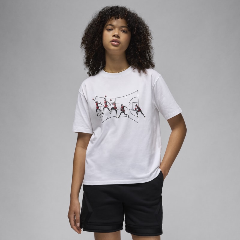 Playera girlfriend con gráfico para mujer Jordan - Blanco