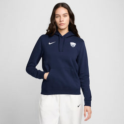 Sudadera con gorro sin cierre de fútbol Nike para mujer Club Fleece de los Pumas UNAM - Azul