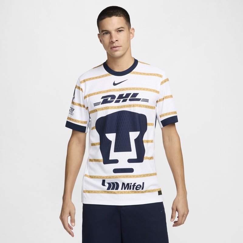 Jersey de fútbol Nike Dri-FIT ADV Authentic para hombre de Pumas UNAM local 2024/25 Match - Blanco