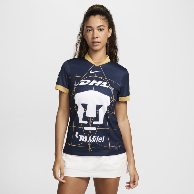 Jersey de fútbol Nike Dri-FIT Replica de los Pumas UNAM visitante 2024/25 Stadium para mujer - Azul