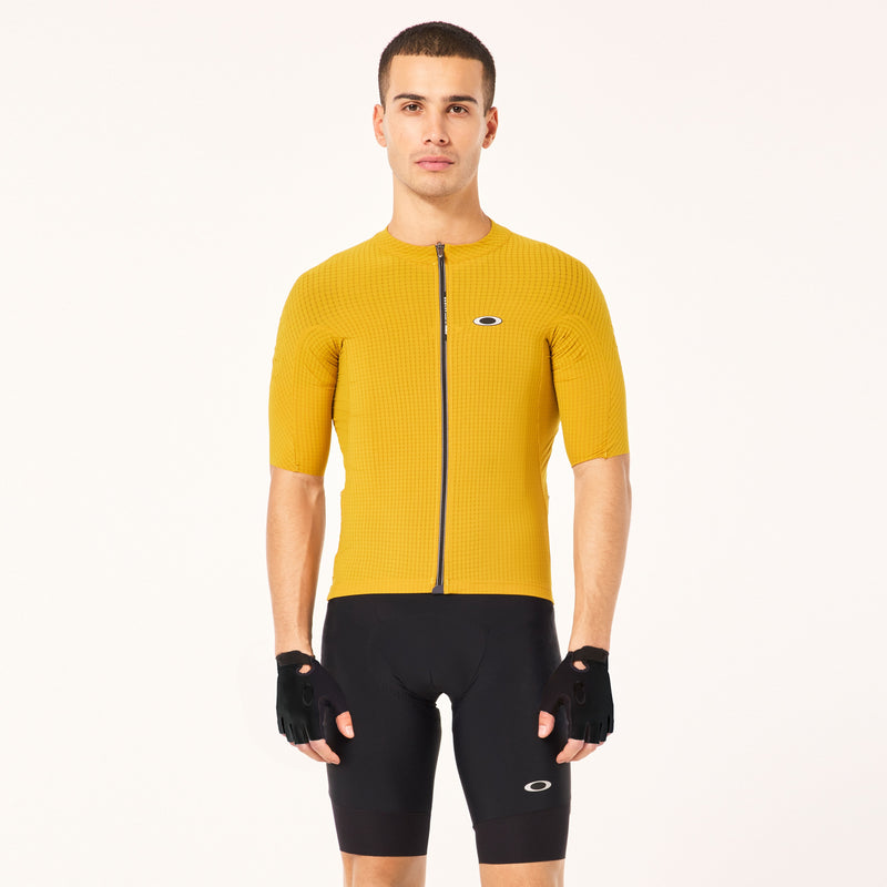 Oakley  Gridskin Pinstripe Ss Jersey Yellow