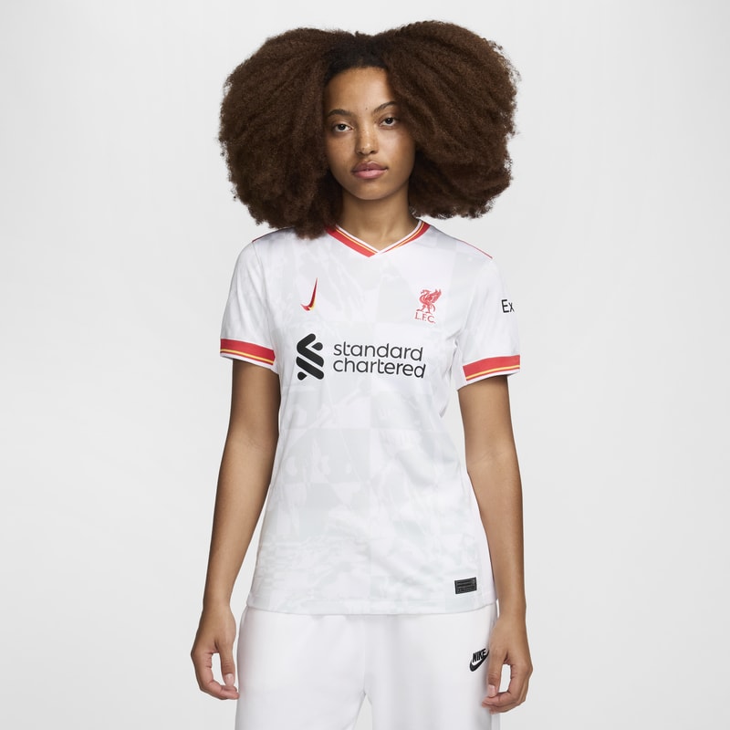 Jersey de fútbol Nike Dri-FIT Replica para mujer Liverpool FC 2024/25 Stadium Third - Blanco