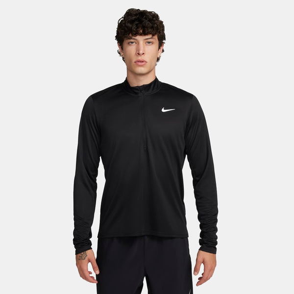 Playera de correr Dri-FIT de medio cierre para hombre Nike Pacer - Negro