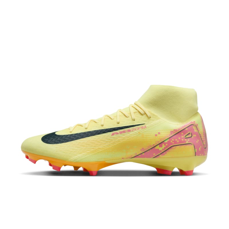 Tacos de fútbol FG de corte high Nike Mercurial Superfly 10 Academy "Kylian Mbappé" - Naranja