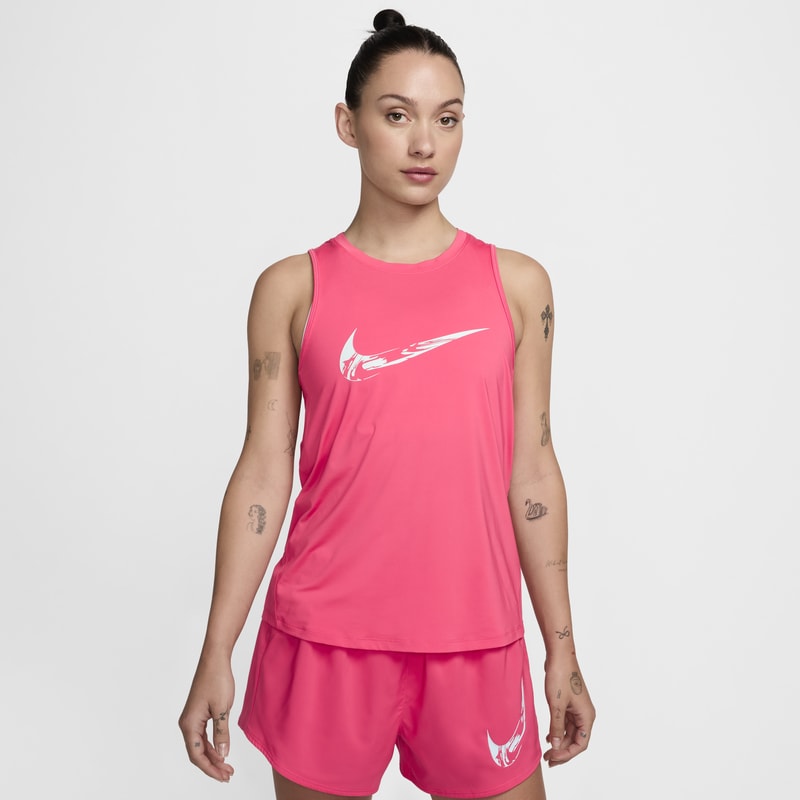 Camiseta de tirantes de correr Dri-FIT con gráfico para mujer Nike One - Rosa