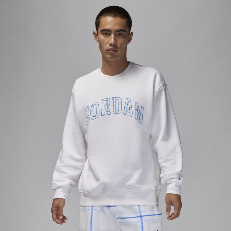 Sudadera con cuello redondo de tejido Fleece para hombre Jordan Essentials - Blanco