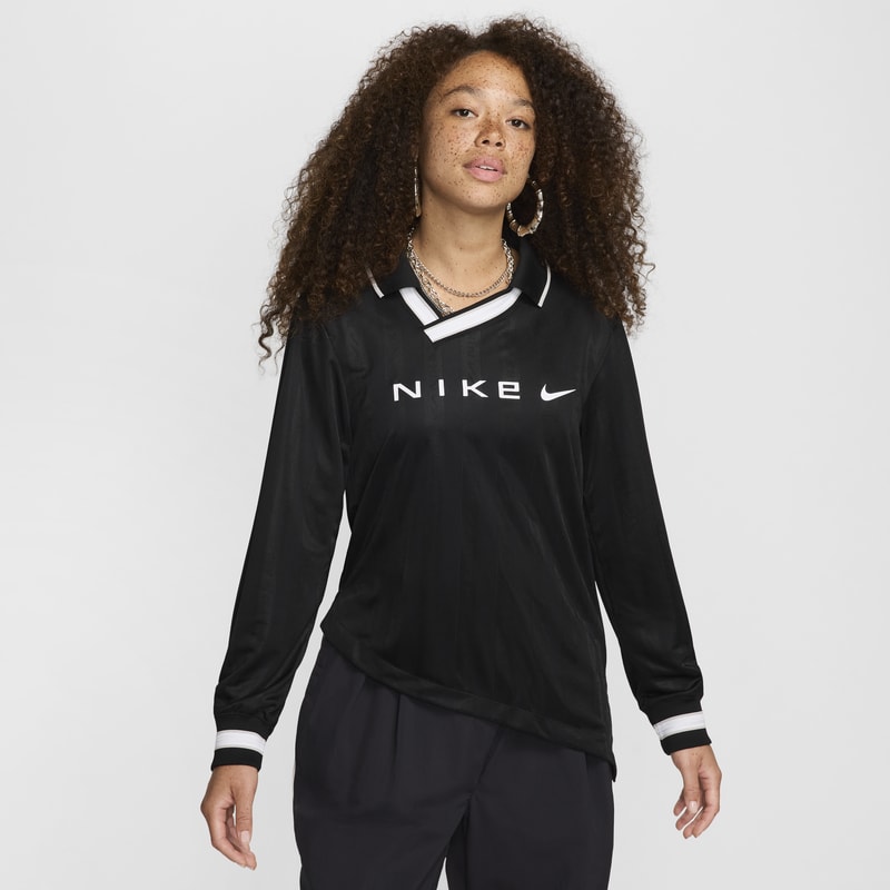 Jersey de manga larga de jacquard Dri-FIT para mujer Nike Sportswear Collection - Negro