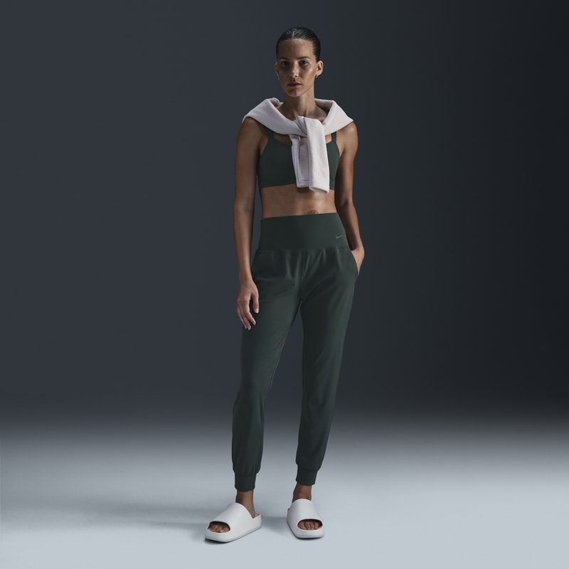 Joggers Dri-FIT de tiro alto para mujer Nike Zenvy - Verde