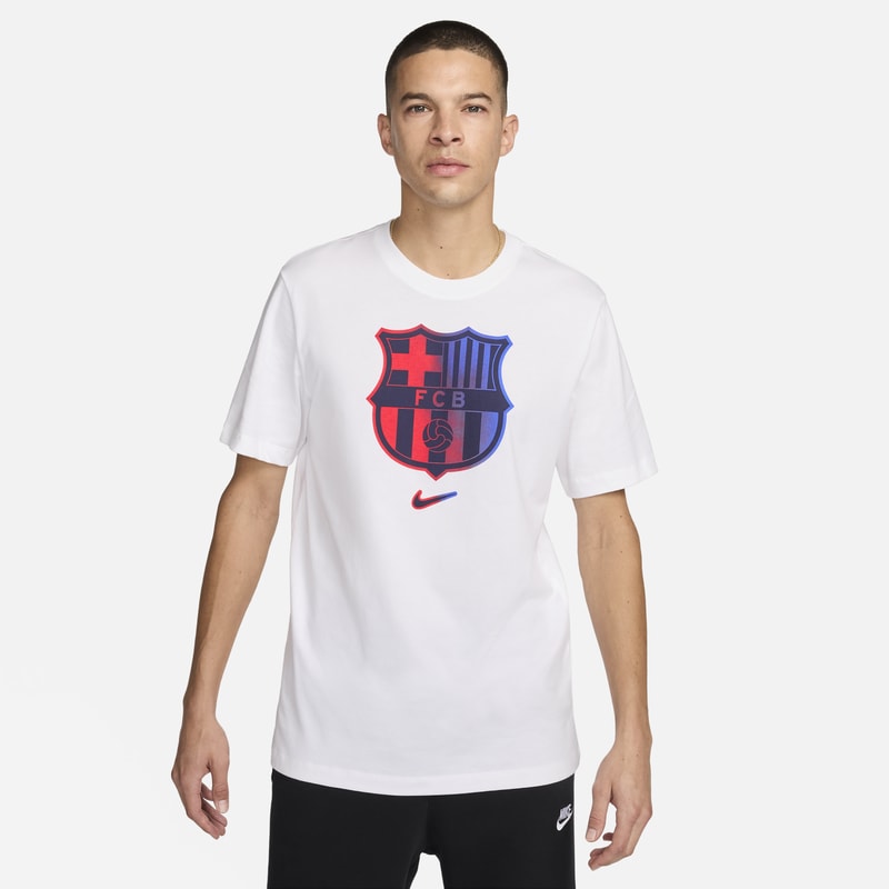 Playera de fútbol Nike para hombre FC Barcelona - Blanco