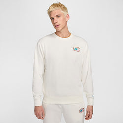 Sudadera de cuello redondo de French Terry para hombre Nike Club - Blanco