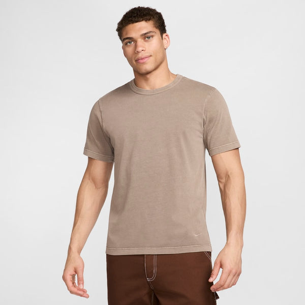 Playera de tejido Knit de manga corta para hombre Nike Life - Gris