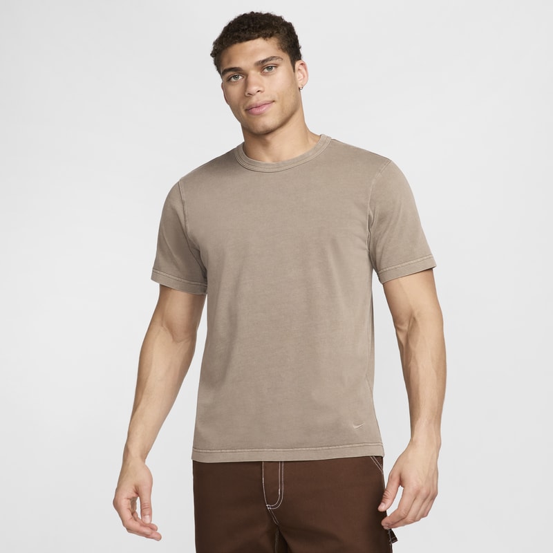 Playera de tejido Knit de manga corta para hombre Nike Life - Gris