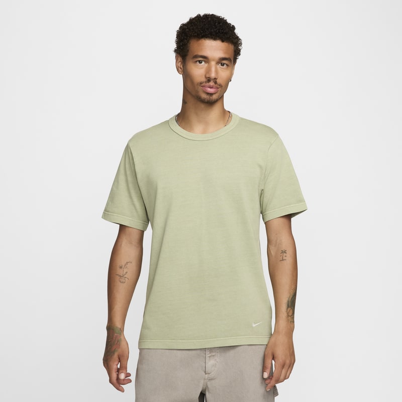 Playera de tejido Knit de manga corta para hombre Nike Life - Verde