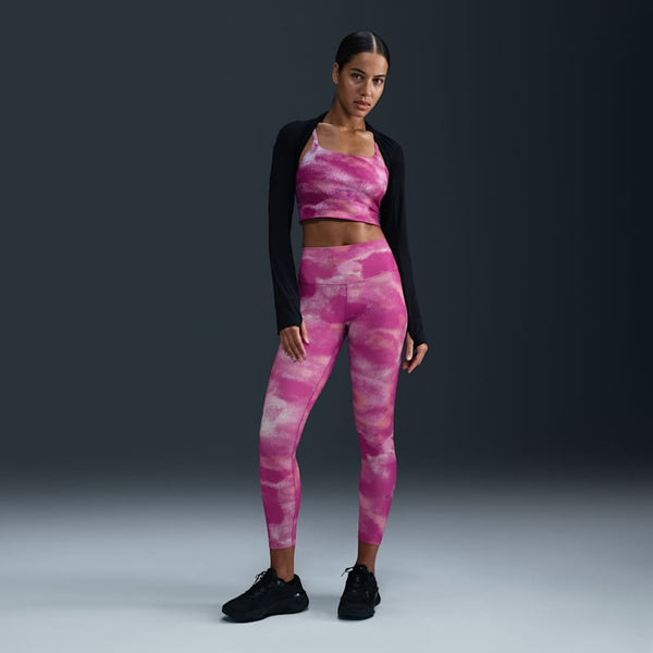 Leggings estampados de tiro alto de 7/8 para mujer Nike One - Morado