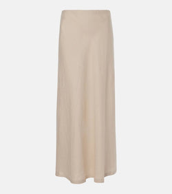 Faithfull Antibes low-rise linen maxi skirt