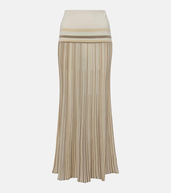 Faithfull Citara striped jersey maxi skirt