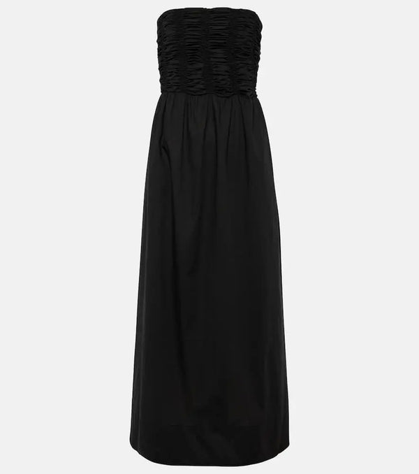 Faithfull Dominquez strapless cotton midi dress | LYBSTORE