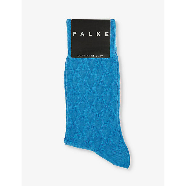 Mens Falke Classic Tale logo-print cotton-blend knitted socks