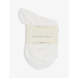 Womens Falke Cotton Touch rolled-cuff stretch-cotton-blend socks