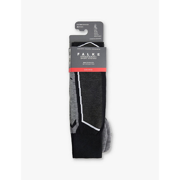 Falke Ergonomic Sport System SK4 abstract-pattern knee-high wool-blend knitted socks