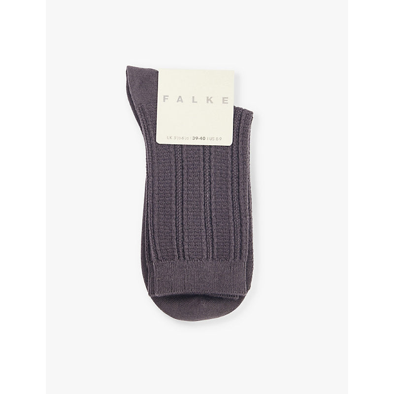 Womens Falke Needlepoint organic cotton and wool socks