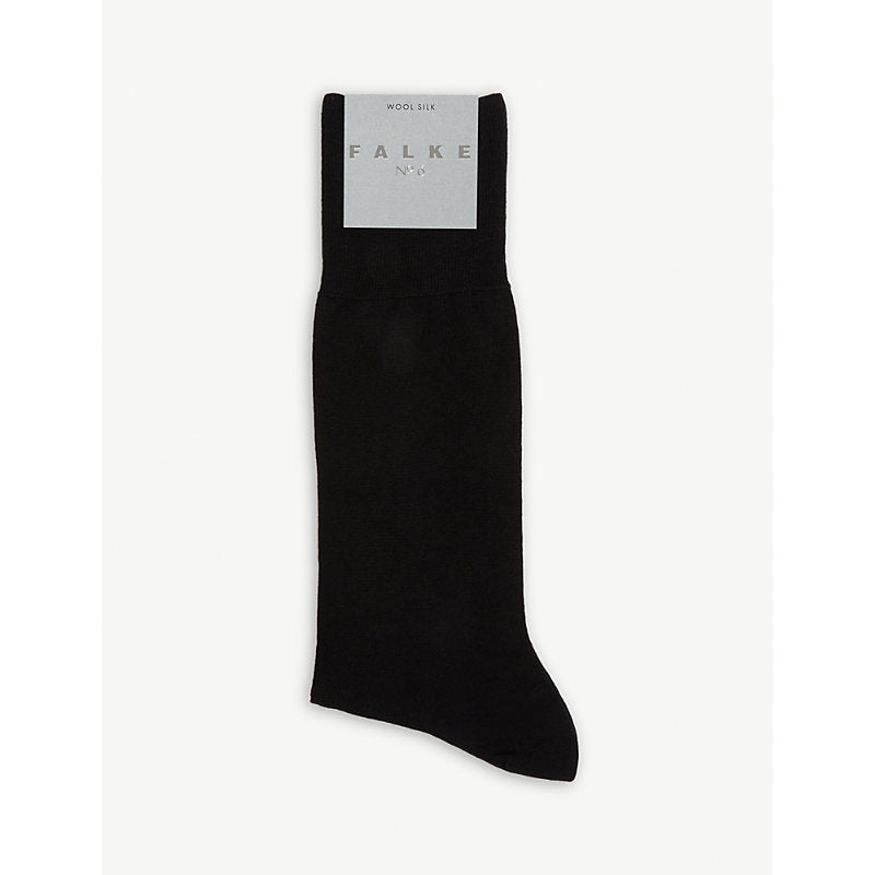 Mens Falke No. 6 wool and silk-blend socks