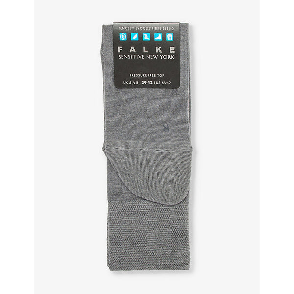 Mens Falke Sensitive New York logo-print knitted socks