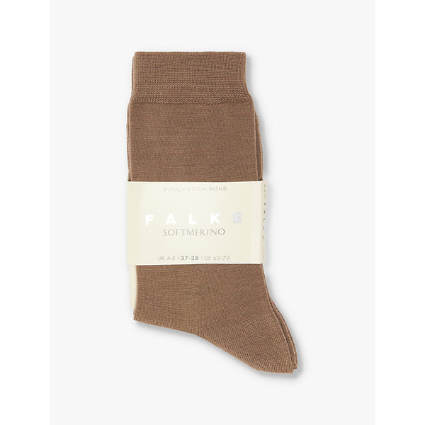 Womens Falke Softmerino ribbed-cuff wool-blend socks