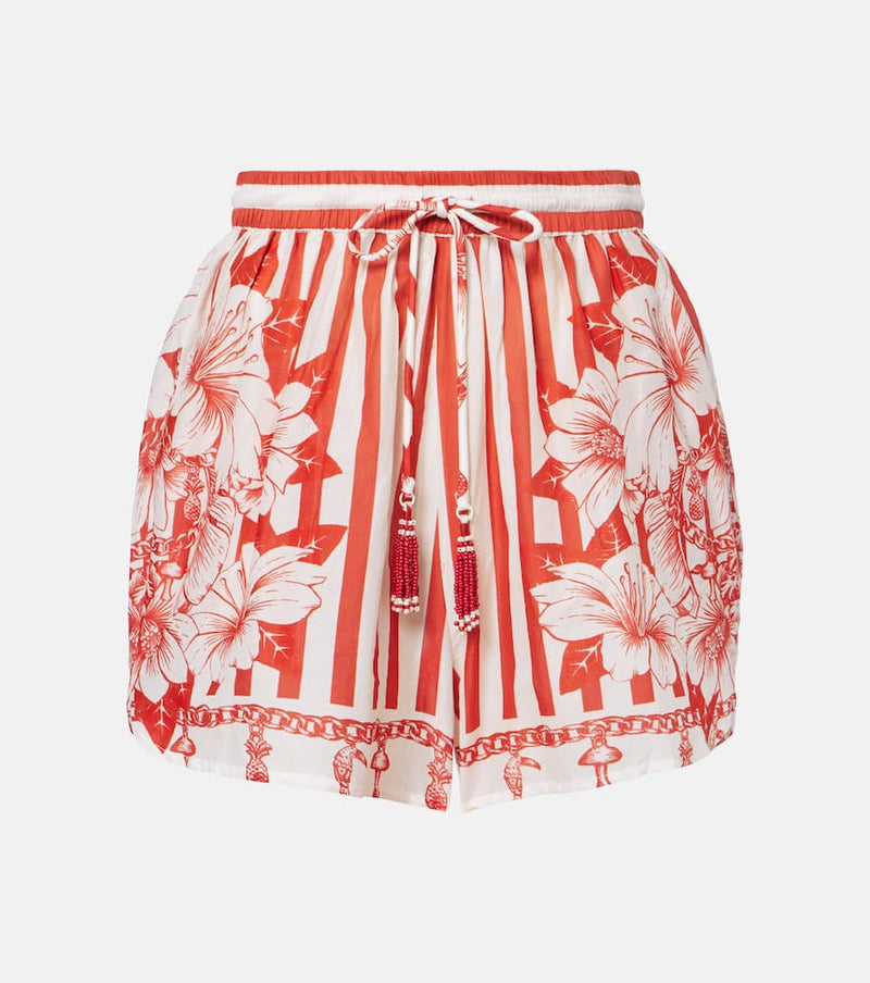 Farm Rio Floral Chains cotton shorts