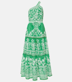 Farm Rio Sweet Garden Green cotton maxi dress