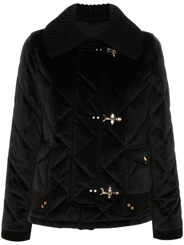 Fay 3Ganci Quilted Velvet Jacket