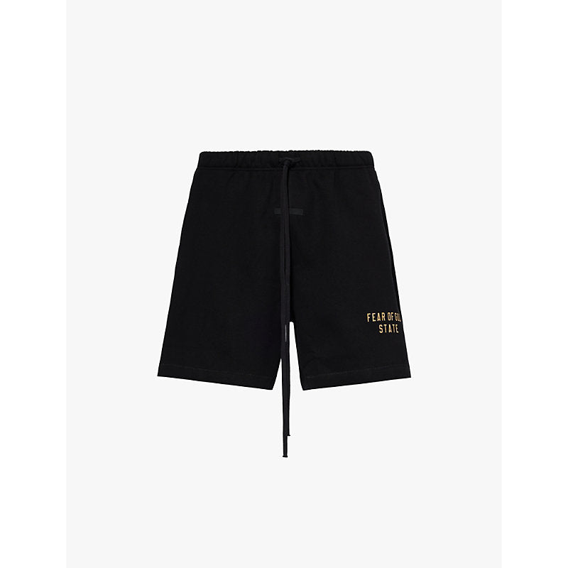 Mens Fear Of God Essentials Brand-patch slip-pocket cotton-blend jersey shorts